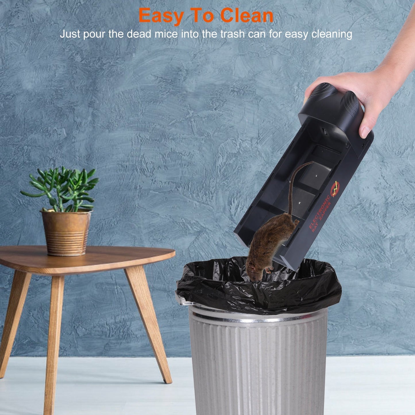 1Pc Electric Rat Trap Reusable Mice Trap Rodent Zapper Indoor Pest Control Rechargeable Shock Mice Killer With 1800V High Voltage For Home