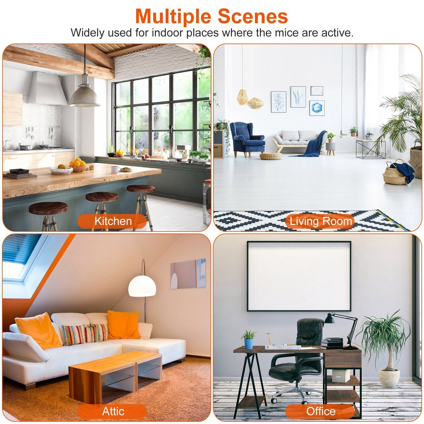 1Pc Electric Rat Trap Reusable Mice Trap Rodent Zapper Indoor Pest Control Rechargeable Shock Mice Killer With 1800V High Voltage For Home