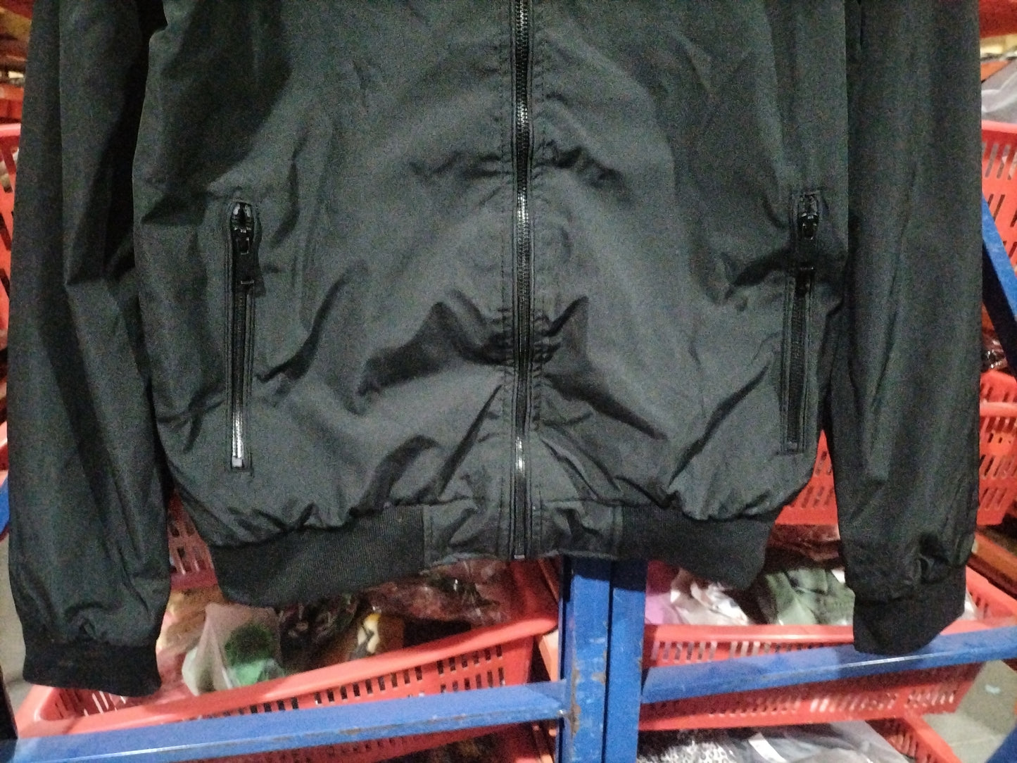 Men's Zip-up Jacket With Pockets Casual Solid Stand Collar Long Sleeve Top Outwear Clothing